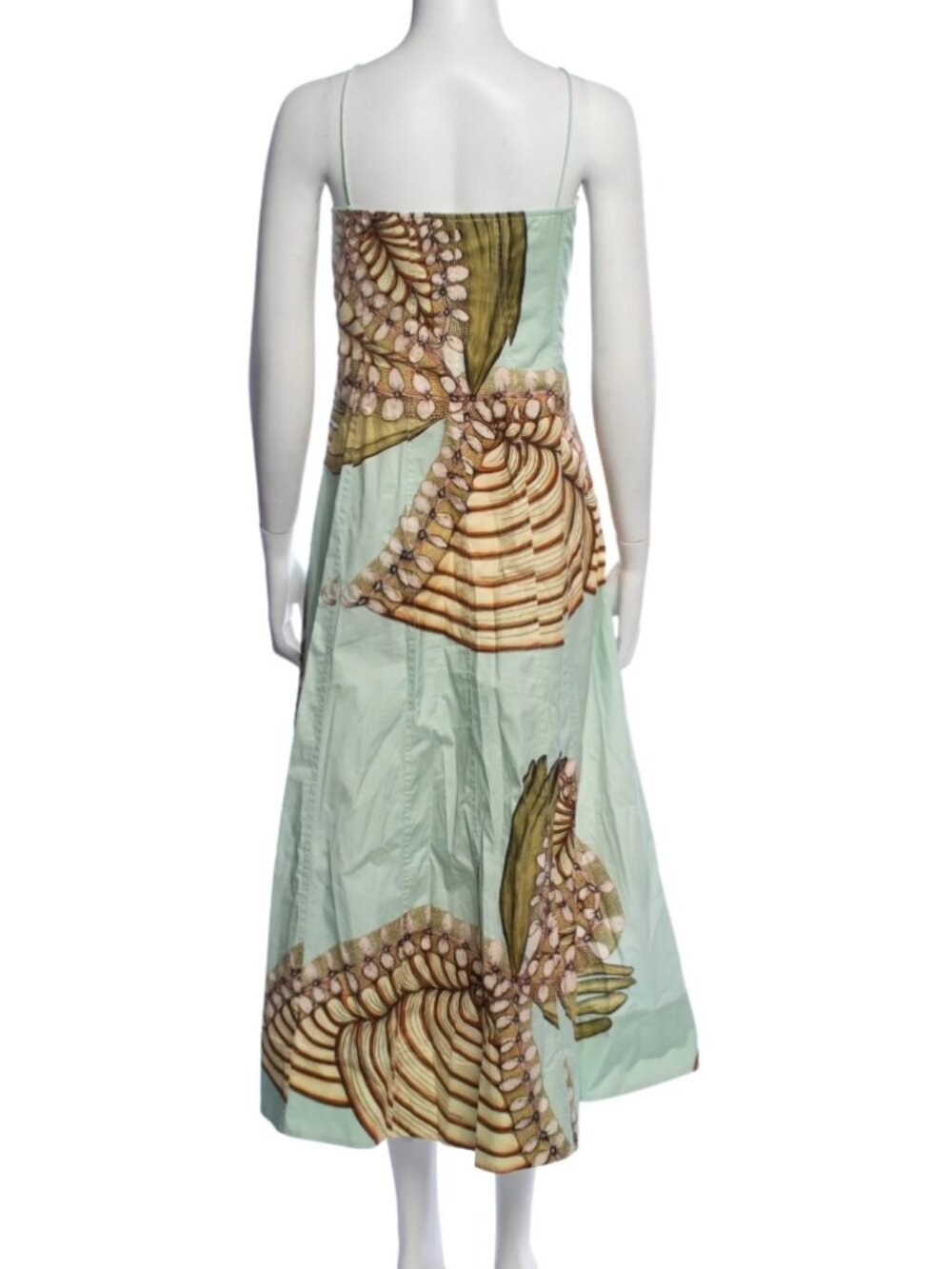 NWOT ULLA JOHNSON Vesela Cami Midi Dress in Water Blossoms L $750 - Picture 7 of 7